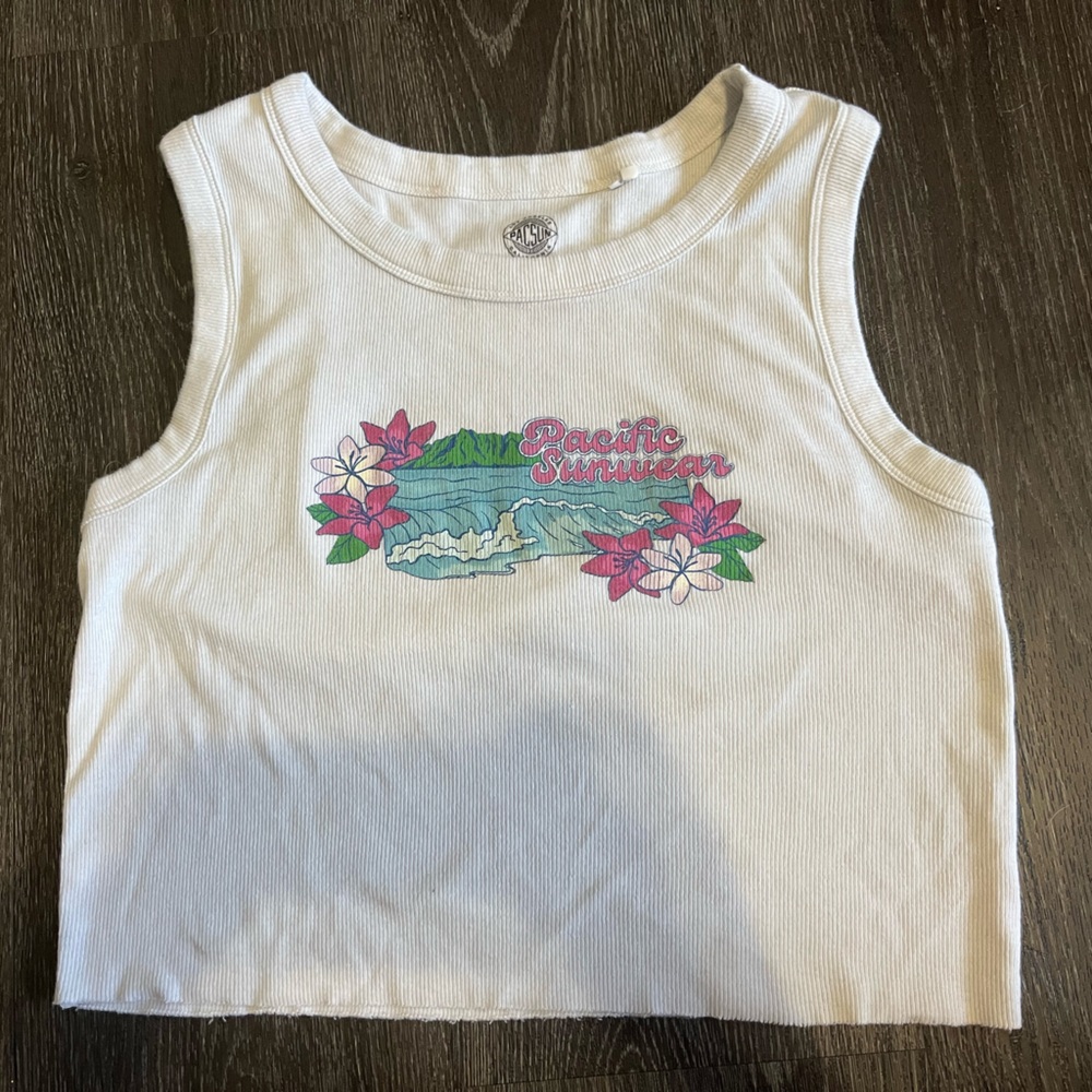 Pacific Sunwear Luau Ribbed Tank Top
